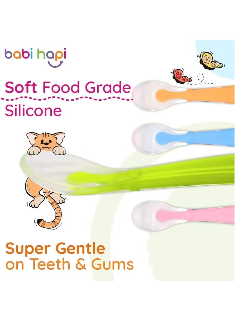 Baby Feeding Spoon with Storage Box, Soft-tipped Silicone Spoon, Baby Training Spoon, Suitable for Newborn Training, BPA-Free - Image 4