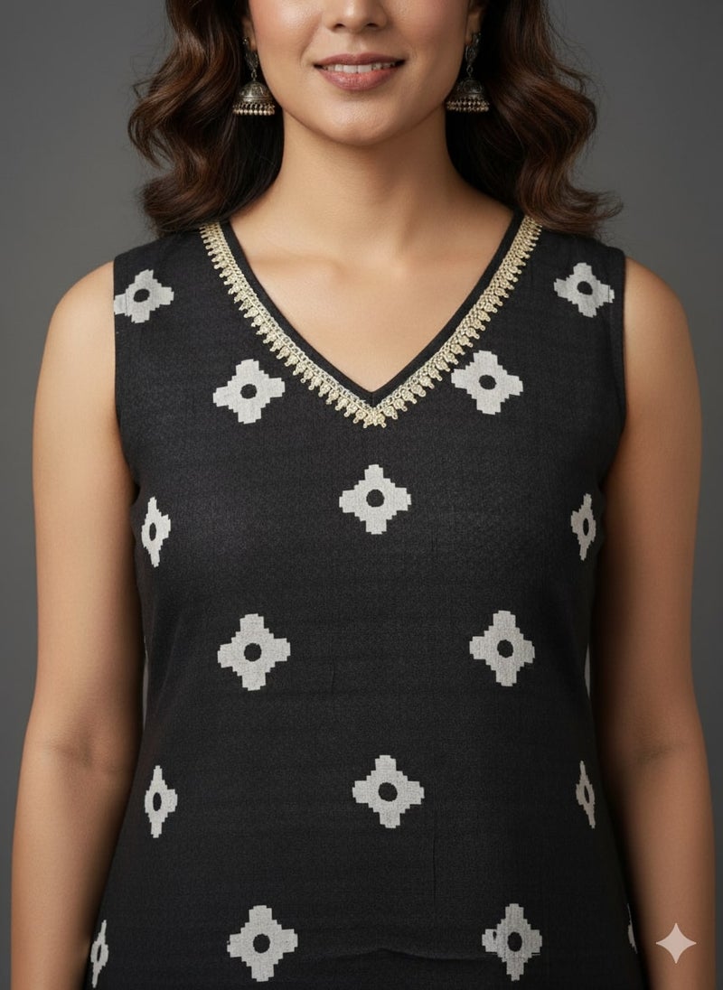 Ahalyaa Black Digital Printed Kurta Set for Women - Image 5