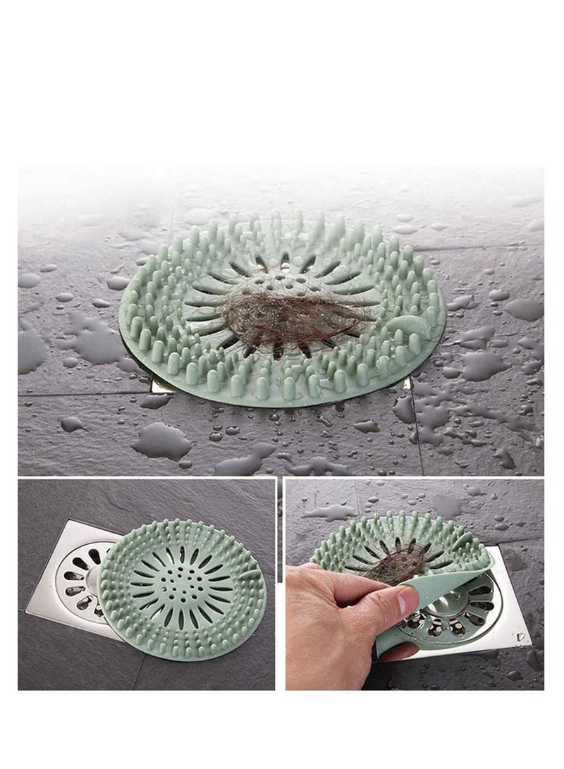 SYOSI Drain Hair Catcher Bathtub Stopper Silicone Shower Drain Covers Durable Silicone Hair Stopper Drain Protector Filter for Bathroom Bathtub and Kitchen Easy to Install and Clean 4Pcs - Image 3