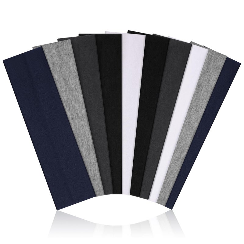 DiyJibb 10 PCS Headbands for Women - Fashion Non Slip Headbands for Women and Men Perfect for Sports and Outdoor Activities in Summer, Including Running, Yoga, Cycling, Gym Workouts - Image 1