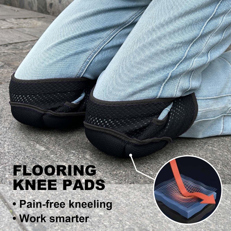 JYBTAA Knee Pads for Men Women Work, Gardening Kneeling Pad for Cleaning Floors, Cushion Kneepads for Flooring Crawling Painting Weeding, Concrete Kneepads for Adult and Elderly, Black M (1 pair) - Image 4