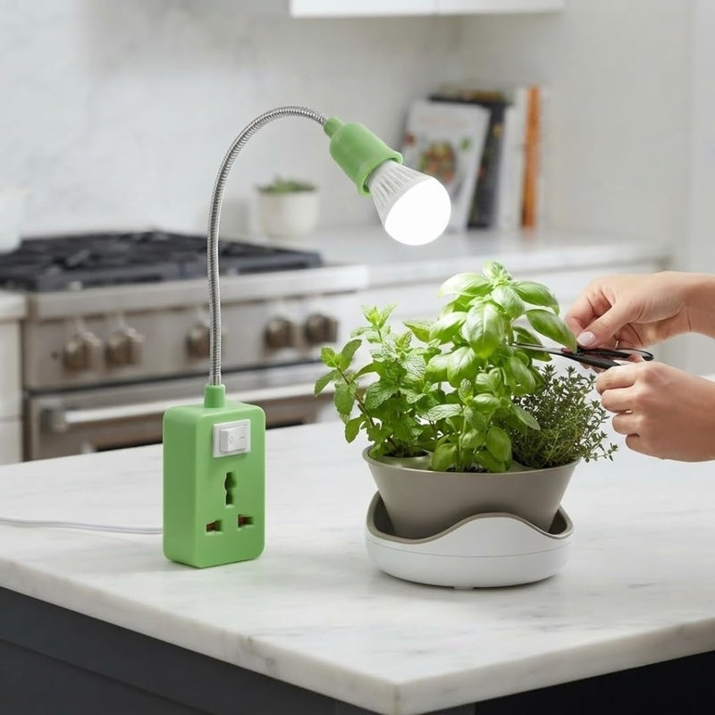 Hasanat Essentials Flexible Lamp Holder with Socket and Switch, Adjustable Gooseneck Light Base for Home and Workshop - Image 5