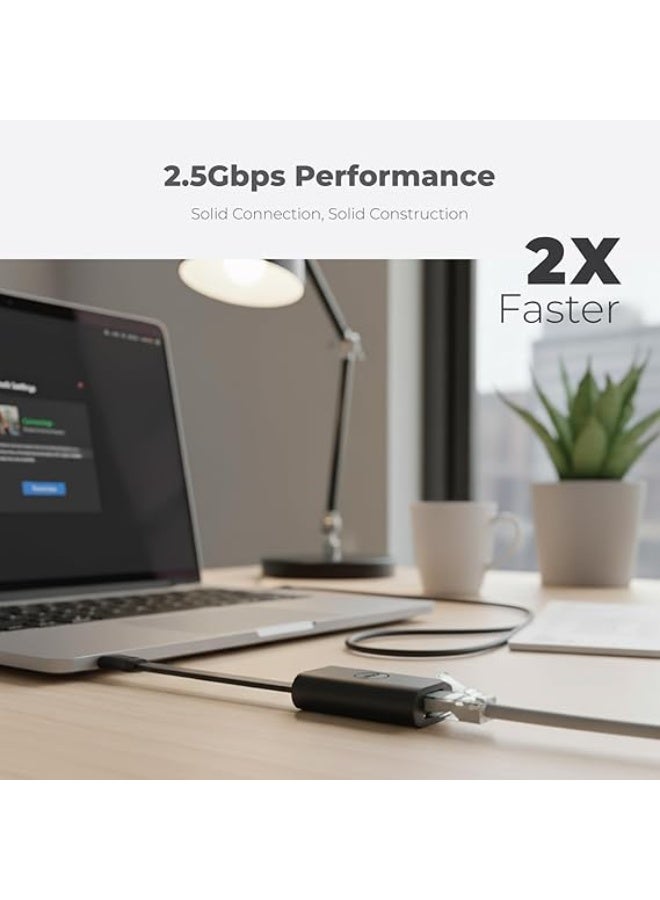 Dell USB-C to 2.5Gbps Ethernet Adapter – Ultra-Fast Wired Internet, Compact & Portable Design, Plug & Play LAN Network Converter for Laptops, Ultrabooks, Tablets & PCs - Image 4