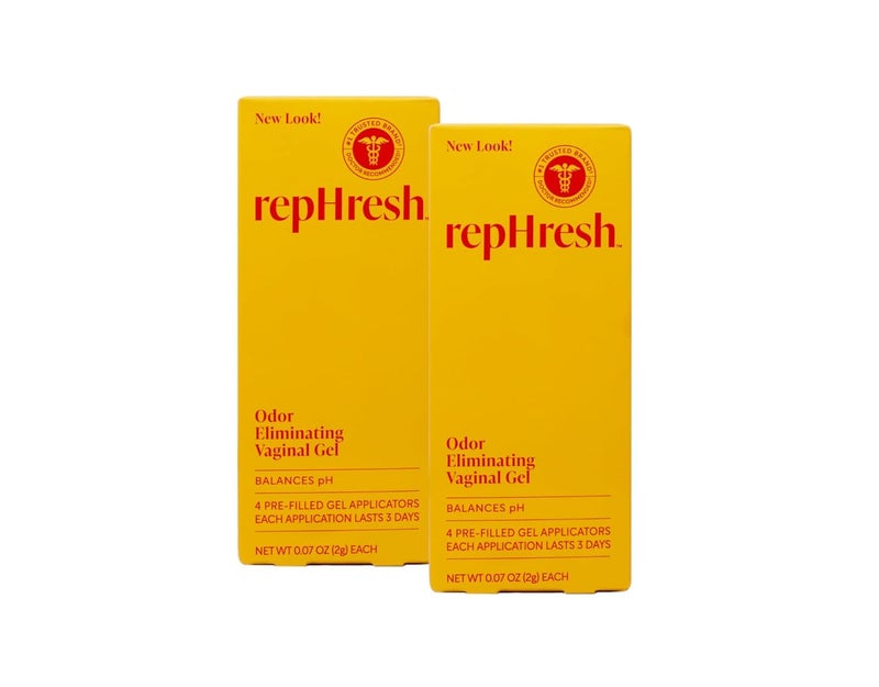 Rephresh Vaginal Gel, Odor Eliminating Gel, 4 ea (Pack of 2) - Image 1