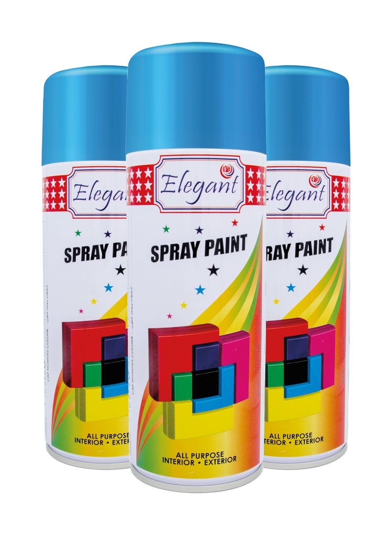 AFS Elegant 3 Piece Spray Paint Set Light Blue 400ml - Image 1