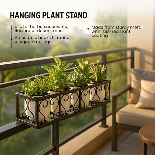 Niyara || Metal Planter Stand || Plant Stand for Pots|| Outdoor Plant Stand (Black, Set of 1, 20 Inches) - Image 2