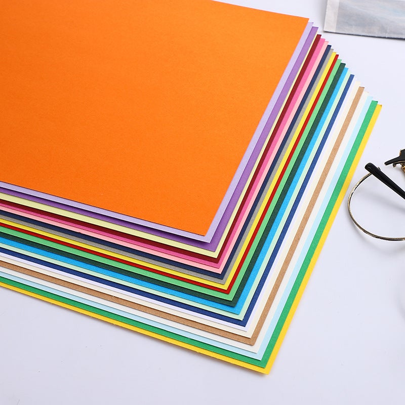 250G Full-Open Large Color Cardboard Kindergarten Decorative Paper-Cut Hard Cardboard Diy Poster Origami Art Paper - Image 3
