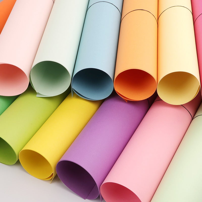 250G Full-Open Large Color Cardboard Kindergarten Decorative Paper-Cut Hard Cardboard Diy Poster Origami Art Paper - Image 4