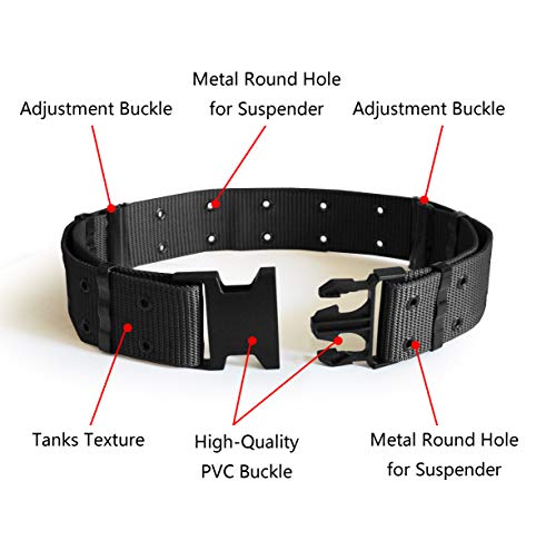 UltraKey Tactical Belt, Adjustable Security Military Heavy Duty Rescue Belt for Outdoor Sports and Hunting BlackV3 - Image 2