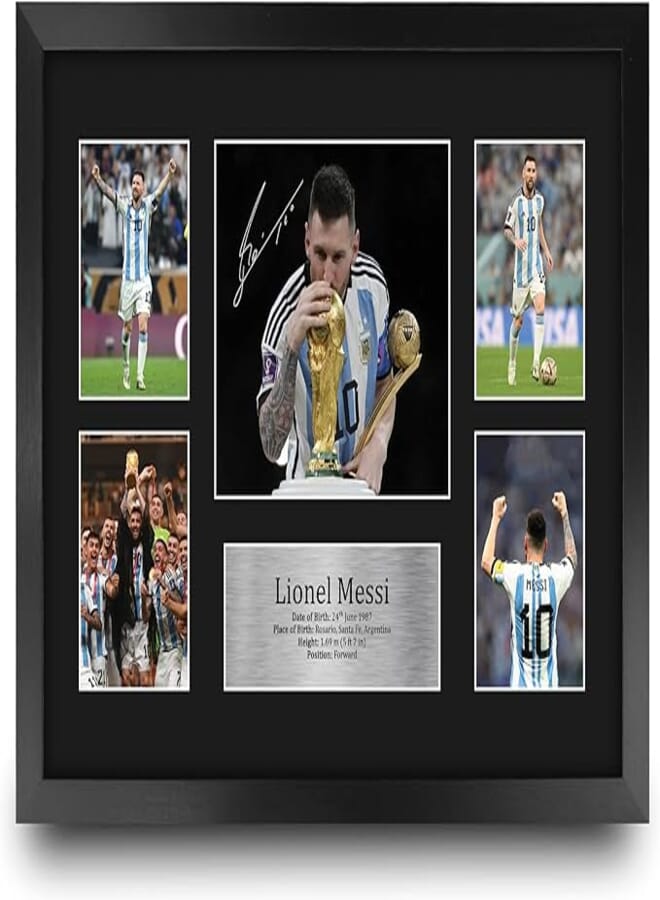 HWC Trading FR A3 Argentina Gifts Printed Signed Autograph Picture for Football Fans and Supporters - A3 Framed (A3 Framed) Lionel Messi Display 
