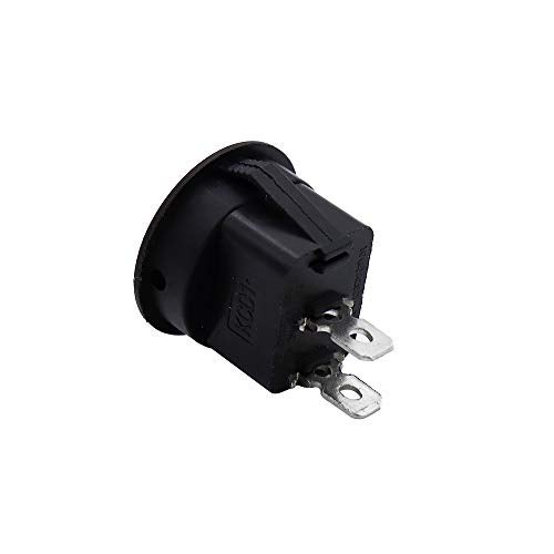 Electronicspices PACK OF 5 Black SPST 2-Pin ON/Off Round Boat Rocker Switch AC 6A 250V 10A 125V - Image 3