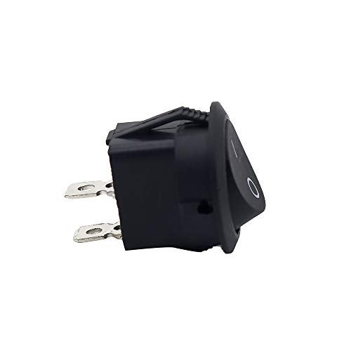 Electronicspices PACK OF 5 Black SPST 2-Pin ON/Off Round Boat Rocker Switch AC 6A 250V 10A 125V - Image 4