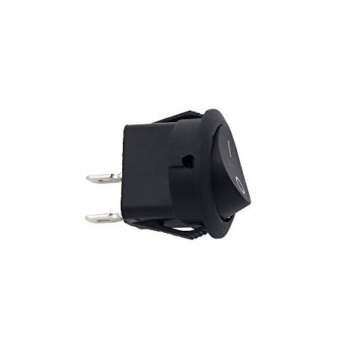 Electronicspices PACK OF 5 Black SPST 2-Pin ON/Off Round Boat Rocker Switch AC 6A 250V 10A 125V - Image 5
