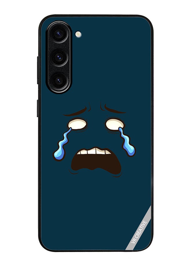 VR CREATIVE Protective Case Cover For Samsung Galaxy S23 Crying Face Design Multicolour - Image 1