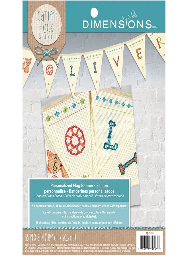 Dimensions Custom Party Banner Personalized Cross Stitch Kit, 55'' x 8'' - Image 3