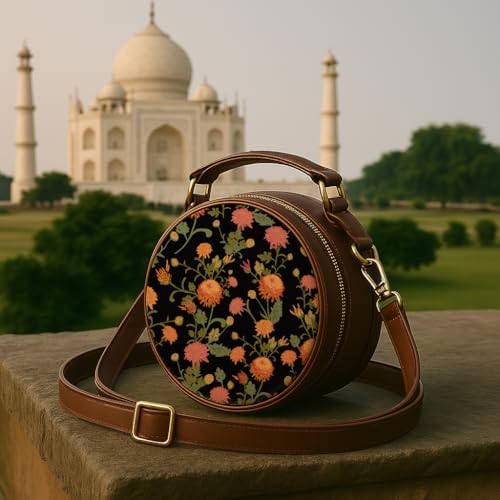 Kalankit Sling Bag for Women | Vegan Leather Crossbody Purse | Compact Everyday Handbag with Adjustable Strap | Stylish Women’s Handbags | Valentine Gift for Wife | Autumn Hues - Image 3
