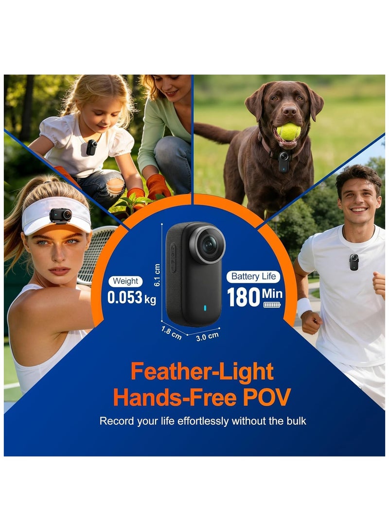 jaexest 4K Ultra HD Action Camera Waterproof IPX7, Underwater Vlogging Camera with Hands-Free POV Recording, Helmet Camera for Cycling & Motorcycle, Small Body Cam with Memory Card - Image 5