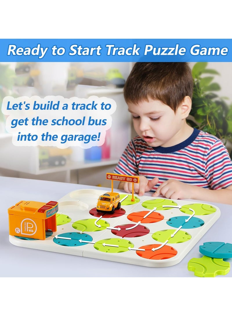 SYOSI ألعاب أطفال ألعاب STEM الغاز ألعاب لوحية - بناء الطريق المنطق ألغاز محيرة للعقل، ألعاب تعليمية للأطفال من 3 إلى 4 5 6 7 الأولاد والبنات - ألعاب مونتيسوري مجموعات بناء الطرق للأعمار من 4-8 هدايا عيد الميلاد - Image 2