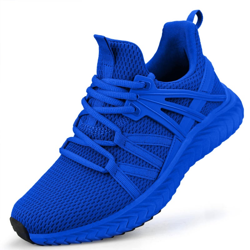 Abboos Womens Work Shoes Lightweight Memory Foam Slip On Soft Tennis Shoes Casual Walking Athletic Sneakers for Womens Sapphire Blue Size 9.5 - Image 1