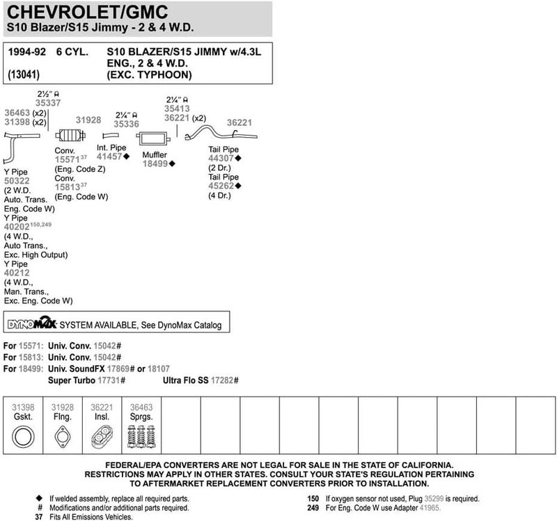 Walker 41457 Exhaust Pipe 2.25" Outlet (OD) for Chevrolet S10 Blazer - Image 2