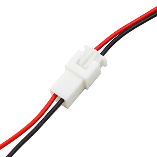 Hxchen JST XH2.54 2Pin Micro Female and Male Connection Plug with Red Black Terminal Connector Wire Cable 200mm - (10 Pairs) - Image 4