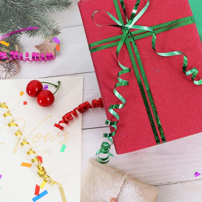 BEISHIDA 500 Yards Green Crimped Curling Ribbon Balloon String, Shiny Metallic Ribbon Roll for Gift Wrapping for Birthday Party Festival Art Craft Decor Florist Flowers Decoration - Image 4