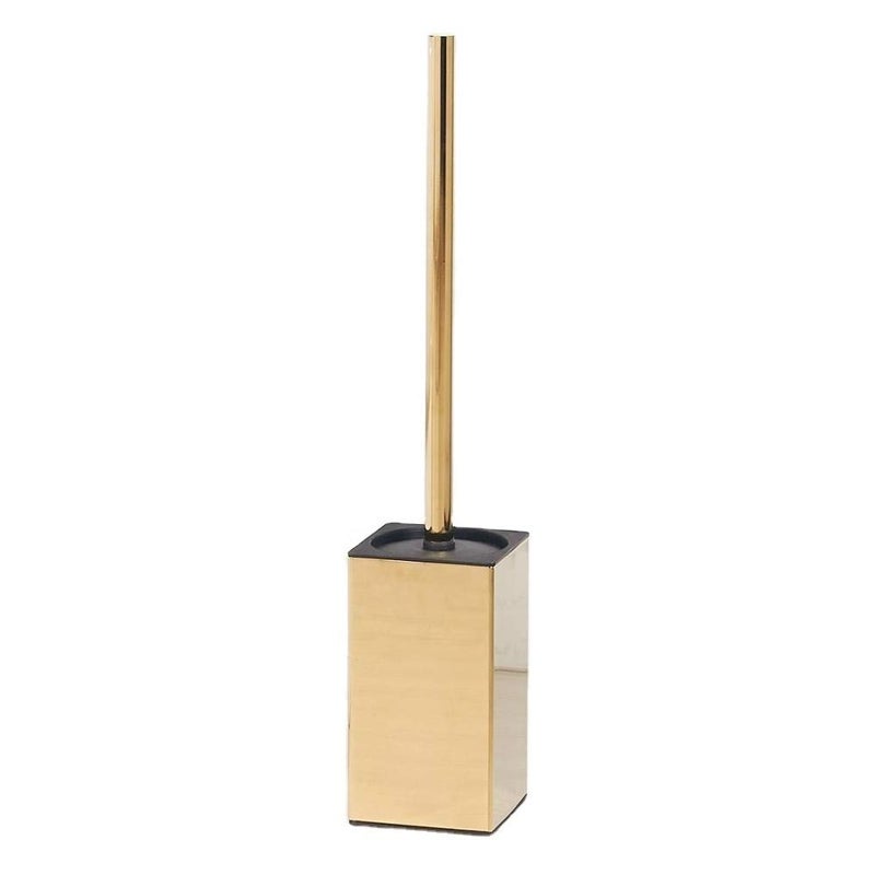 BGL Toilet Brush Holder Stainless Steel 304 Standing Gold Square Toilet Brush Holder for Bathroom Storage and Organization Gold