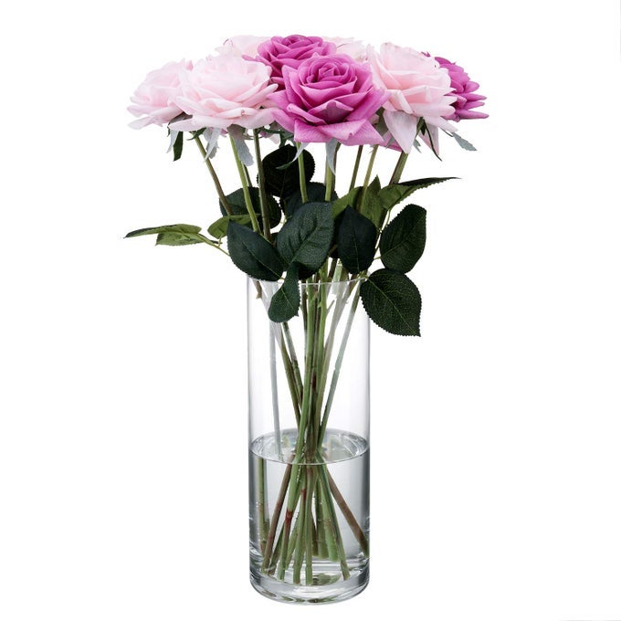 GLASS CYLINDER VASE HOME DECORATIVE FLOWER VASE FLOATING CANDLE HOLDER FOR WEDDING CENTERPIECES LARGE4 10