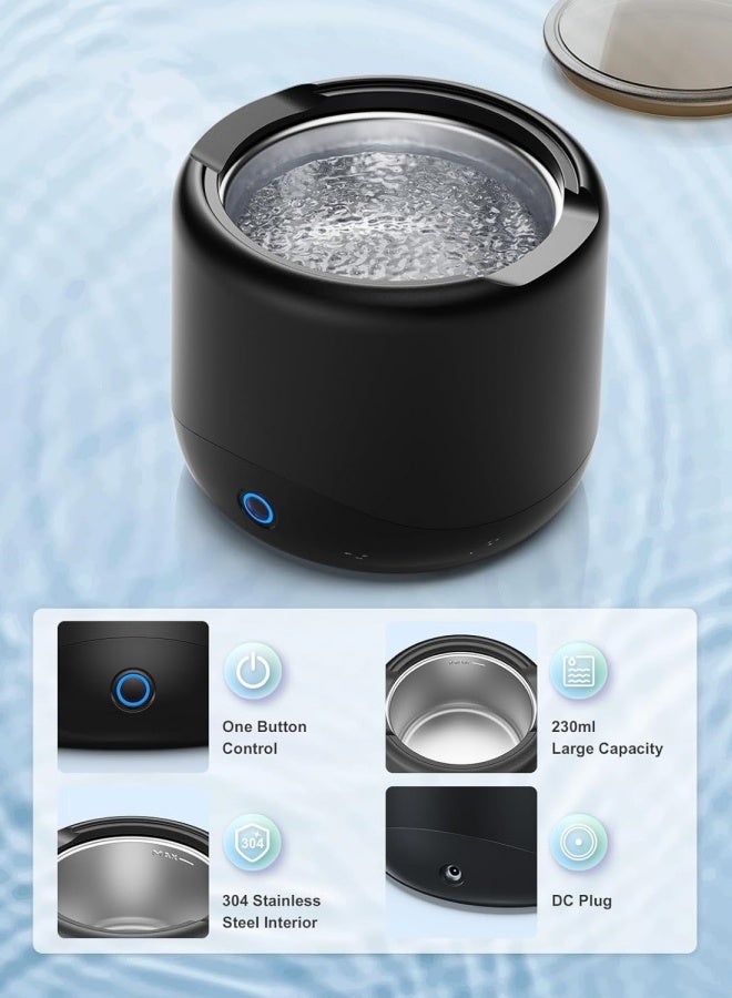 M MIAOYAN Ultrasonic Cleaner Retainer Cleaner 45kHz Portable Ultrasonic Dental Cleaner - Professional Cleaning of Mouthguards, Aligners, Dentures, Toothbrush Heads, Jewelry at Home or Travel - Image 2