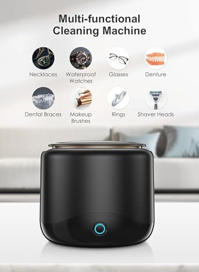 M MIAOYAN Ultrasonic Cleaner Retainer Cleaner 45kHz Portable Ultrasonic Dental Cleaner - Professional Cleaning of Mouthguards, Aligners, Dentures, Toothbrush Heads, Jewelry at Home or Travel - Image 4