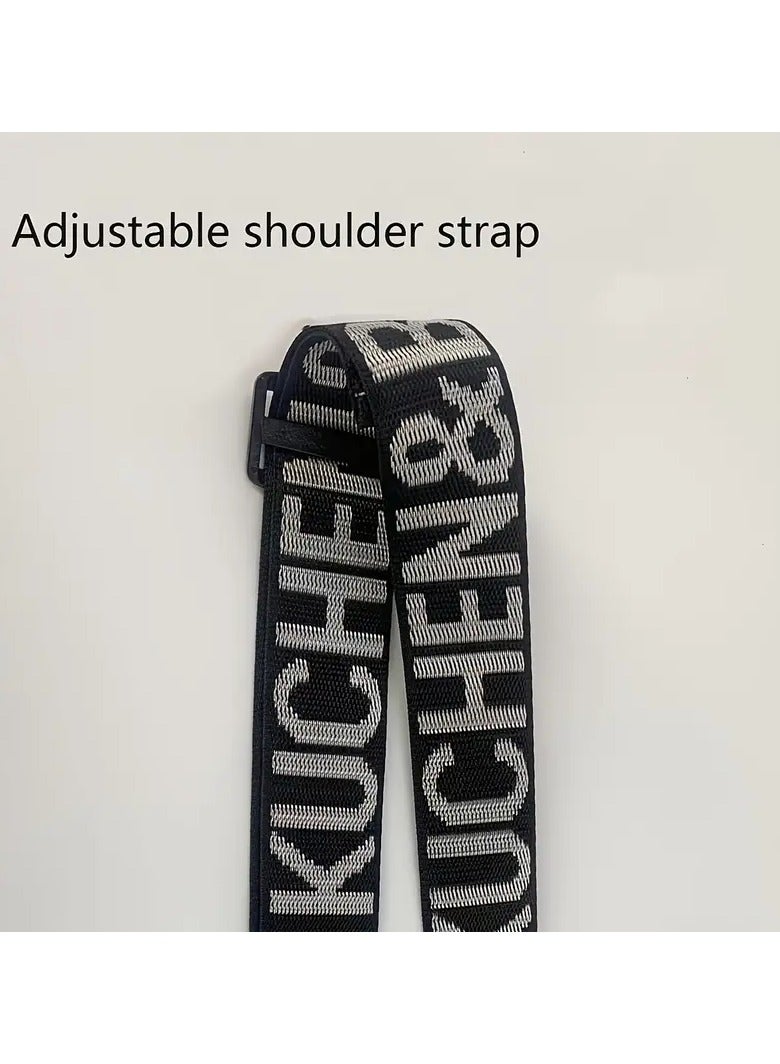 PROMASS Shark Design Nylon Chest Bag, Trendy Crossbody Sling Bag, One-Shoulder Sports Pack, Adjustable Strap  - Image 3