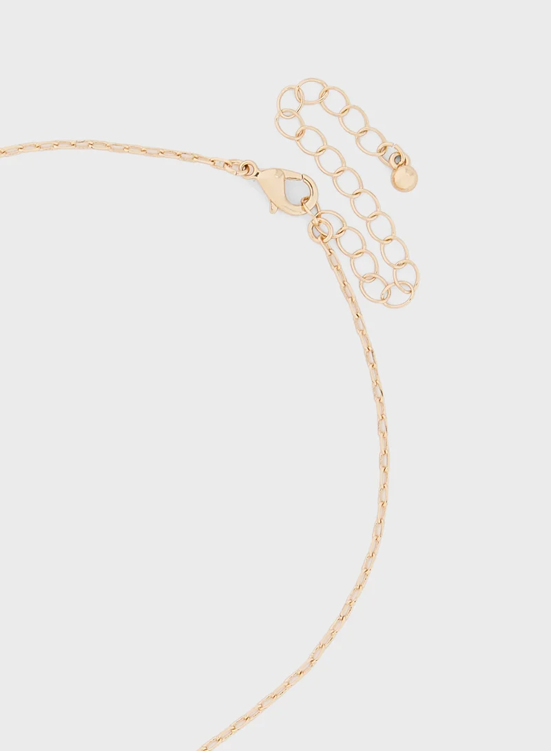 Ginger 2 Pack Heart Bow Pendant Necklace
