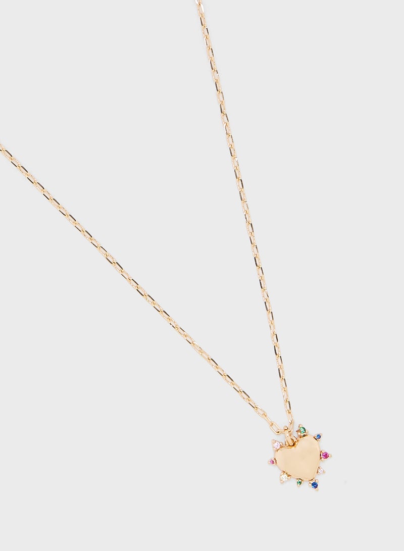 Ginger 2 Pack Heart Bow Pendant Necklace  - Image 3
