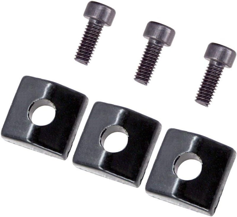 ORAPICH 3 Pieces Locking Nut Block and Screws Guitar Cap Suitable for Tremolo Bridge Replacement Part (Black) - Image 1