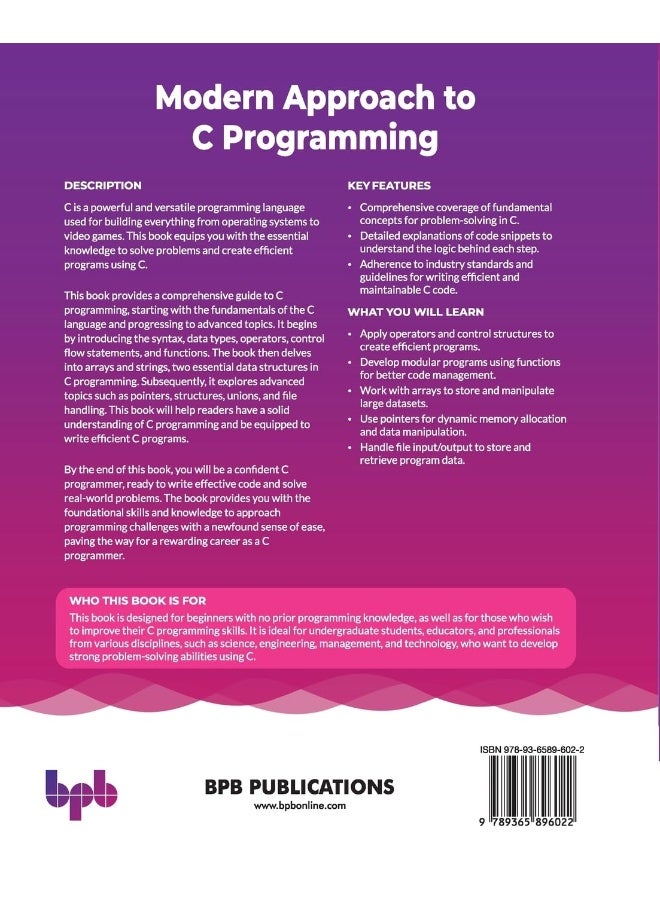 Modern Approach to C Programming: Exploring the foundations of problem-solving through C programming (English Edition) - Image 2