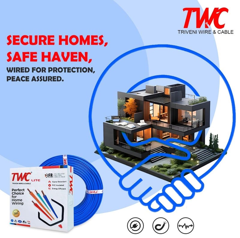 TWC Lite Red 2.5 SQMM 90 METER | Copper Wire | HRFR (Heat Resistant Flame Retardant) Lead-Free Cable | Low Smoke Halogen-Free Wire for Home & Industrial Electrical Wiring - Image 4
