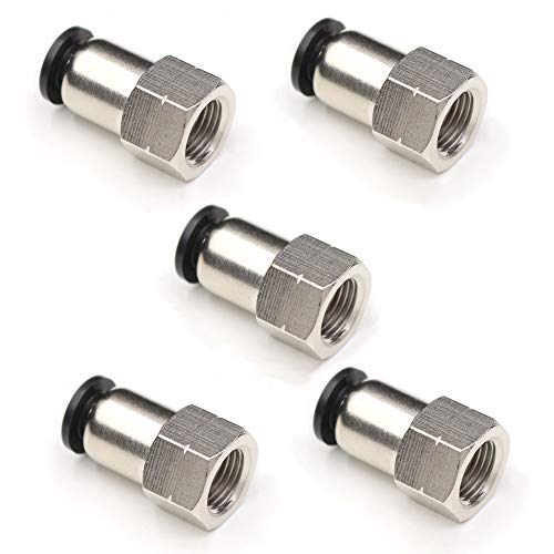 CEKER 1/4 Inch Air Tube Fittings - 1/8 Npt Female Push To Connect Quick Connect Air Hose Fittings 5Packs - Image 1
