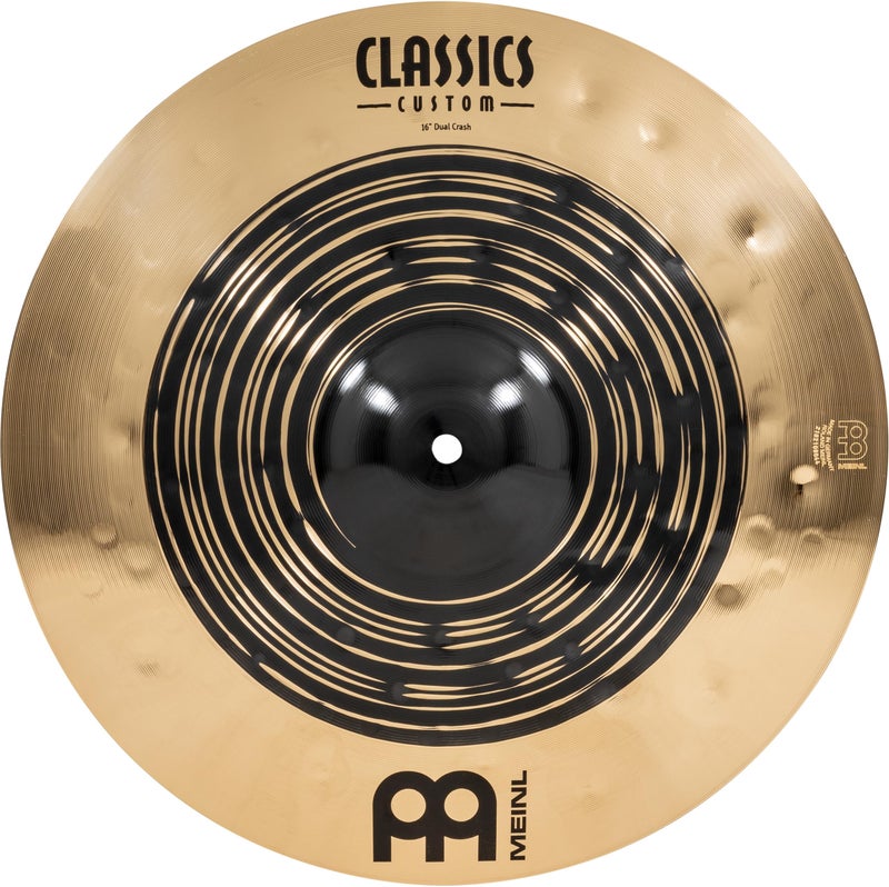 Meinl Percussion صنجات مينل كلاسيكس كاستم دوال 16 بوصة لصنجات الطبول داكنة لامعة مصنوعة في ألمانيا برونز B12 ضمان لمدة سنتين CC16DUC - Image 3