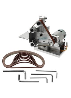 NIBEMINENT Mini Electric Belt Sander Polishing Grinding Machine Silver  - Image 1