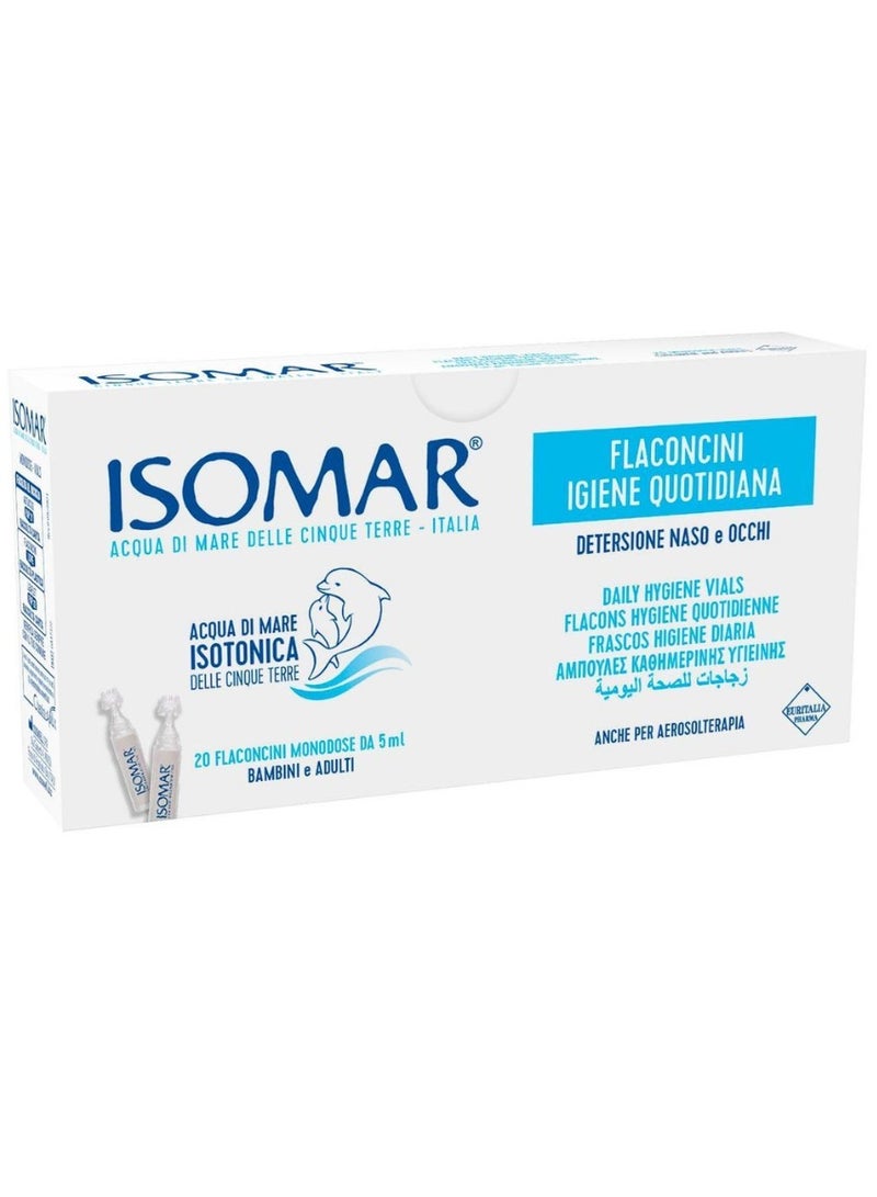 Isomar Daily Hygiene Isotonic Seawater Vials for Nose & Eyes - 20 x 5ml