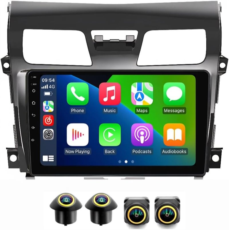فيريكس Fit Nissan Altima Car Stereo Altima Android Screen 2013-2015 With Apple Carplay Android Auto Wireless WiFi DSP FM&AM BT AHD Camera Included Fast Interface QLED (4+32GB Carplay 360D Cameras) - Image 1