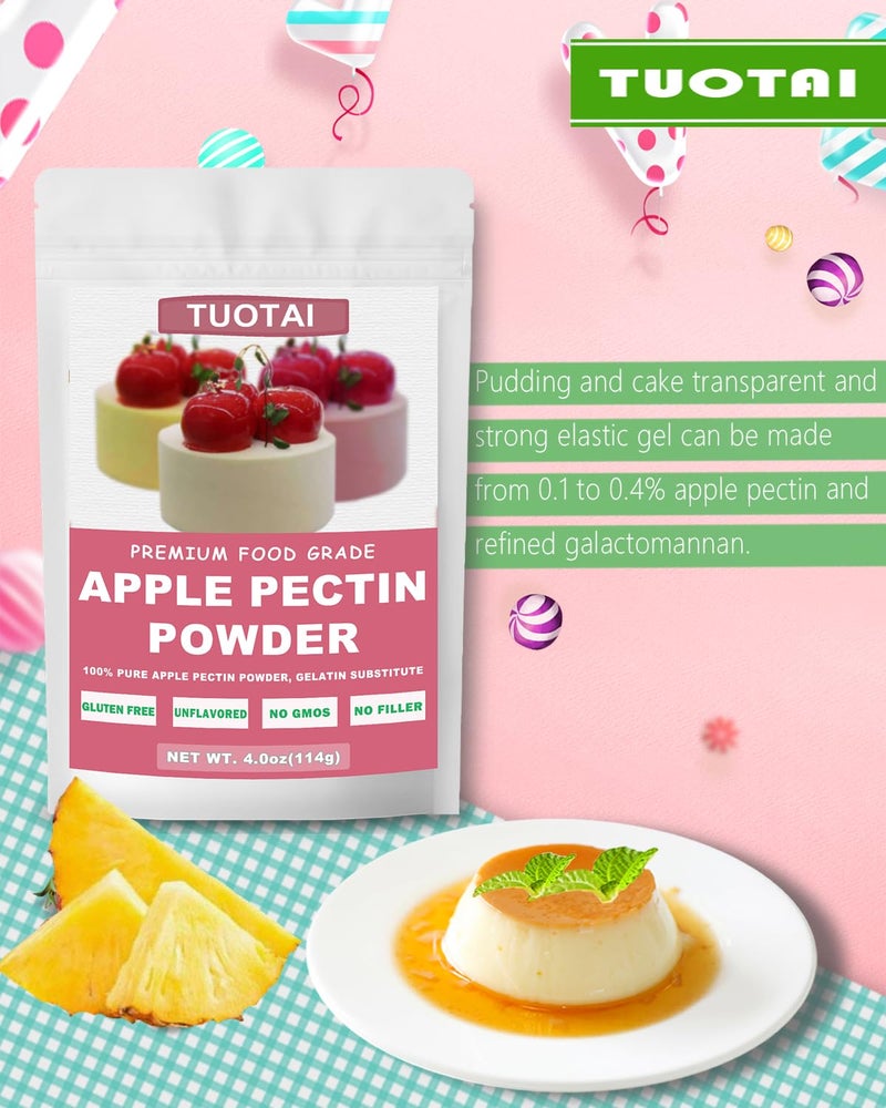 TUOTAI Apple Pectin Powder, 4 Ounces, Natural Fruit Concentrate Food Thickener for Cake, Jelly and Baking Food - Image 2