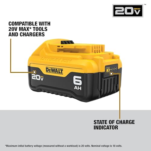 DEWALT 20V MAX 6 Ah Lithium Ion Battery 2-Pack (DCB206-2) - Image 3
