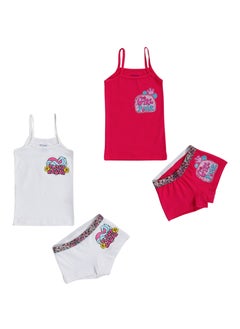 COTTONIL Pack Of 2 Strap Top And Hot Short Underwear Set For Girls  - Image 3