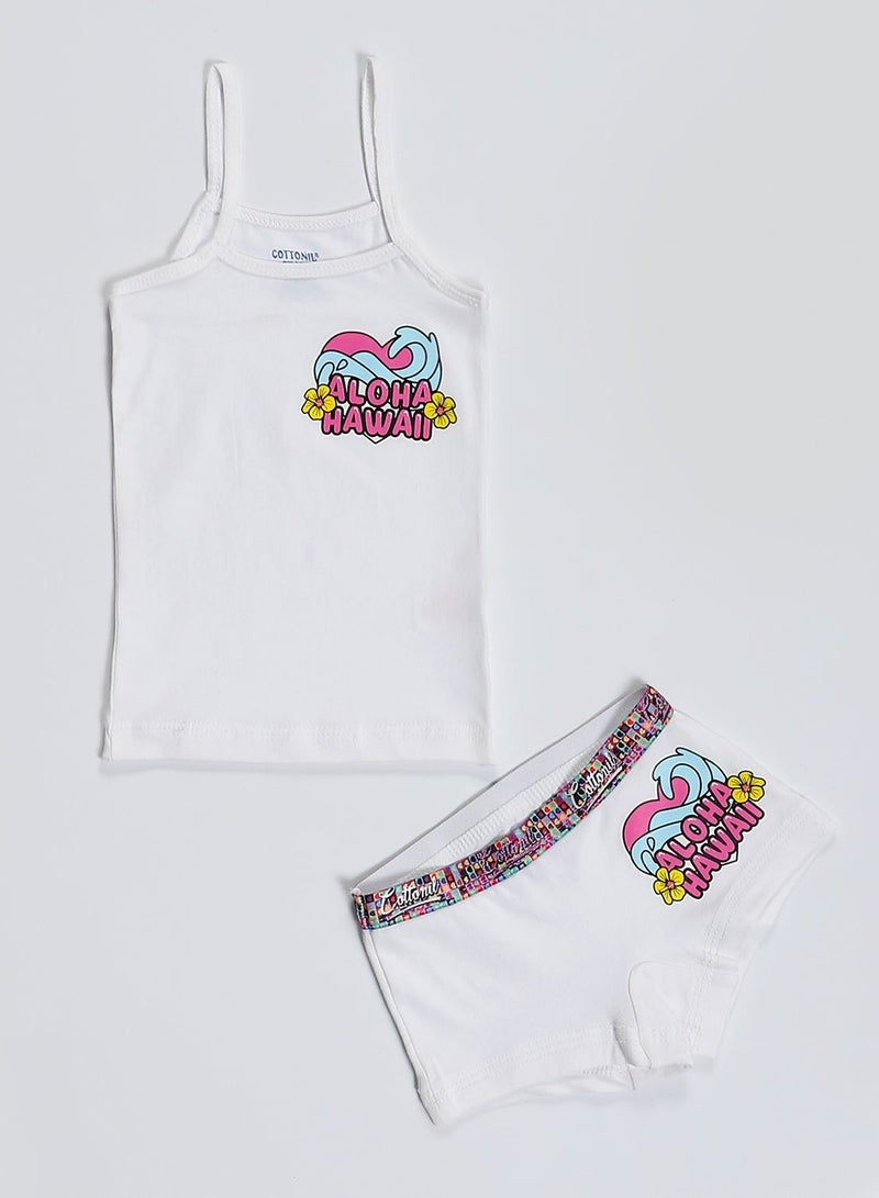 COTTONIL Pack Of 2 Strap Top And Hot Short Underwear Set For Girls  - Image 5