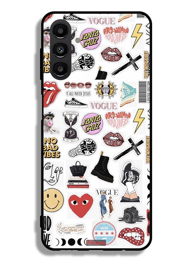 Tolwak Samsung Galaxy A13 5G Protective Case Cover No Bad Vibes Stickers - Image 1