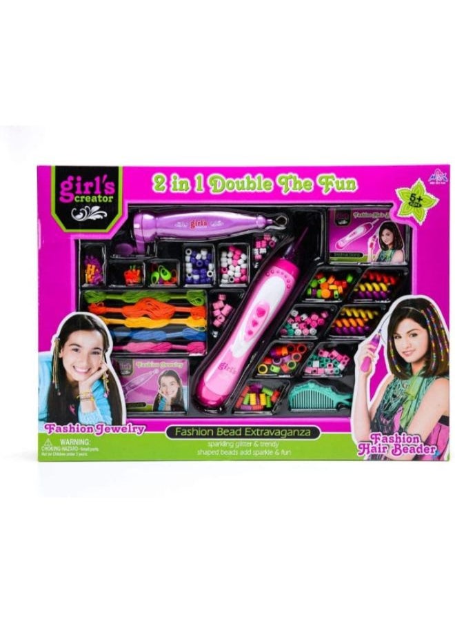 Generic - Embroidery and knitting instruction set has 2 needles and a set of threads to form the thread in the Painted way - Image 1