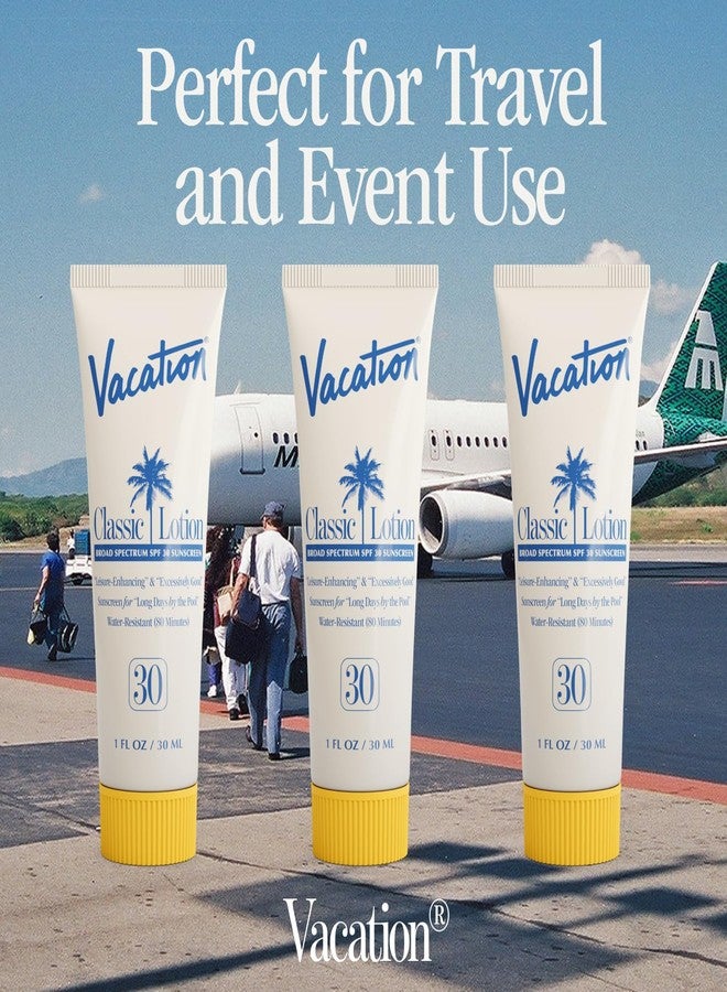 Vacation Mini Classic Sunscreen SPF 30, Water-Resistant, Bulk Suntan Lotion, Bachelorette Party Favors, Beach Must Haves, Traveling Essentials, Travel Size, 1 Fl. Oz. (Value Pack of 12) - Image 4