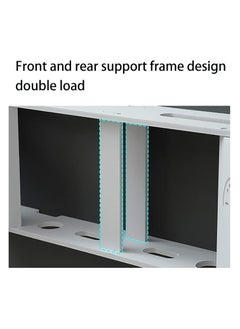 Eworld Stylish Wall-Mounted Router Rack for Wi-Fi Router, Set-Top Box, Light Cat Box, and More, Includes Doors and Patch Panel Shielding Box for Neat Storage, White.  - Image 5