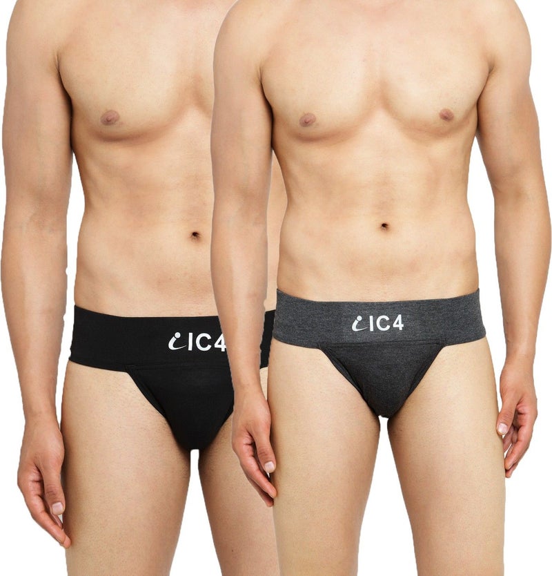 IC4 Store Men's Sporty Supporter Combo Pack - Black and Grey - Image 1